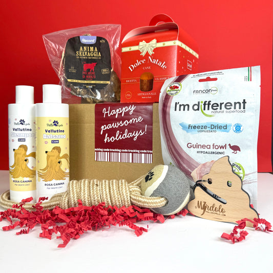 BOX NATALE VELLUTINO, per cani pelo liscio