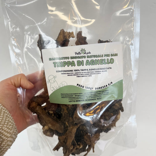 MASTICATIVO PER CANI TRIPPA DI AGNELLO A PEZZI 150GR