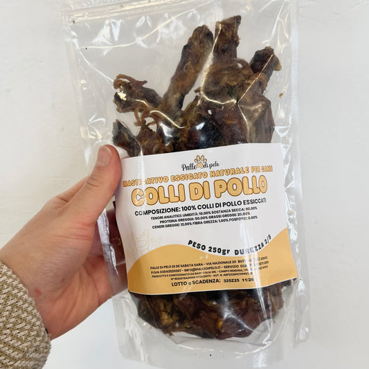 MASTICATIVO PER CANI COLLI DI POLLO 250GR
