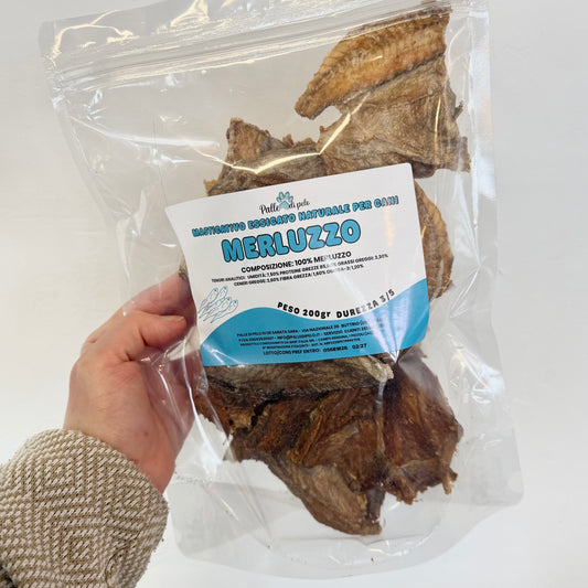 MASTICATIVO PER CANI MERLUZZO ESSICCATO 200GR