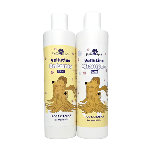 KIT VELLUTINO SHAMPOO + BALSAMO lisciante e aderente per peli lisci