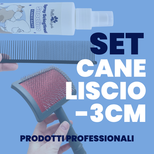 KIT PETTINATURA CANE PELO LISCIO (-3cm)