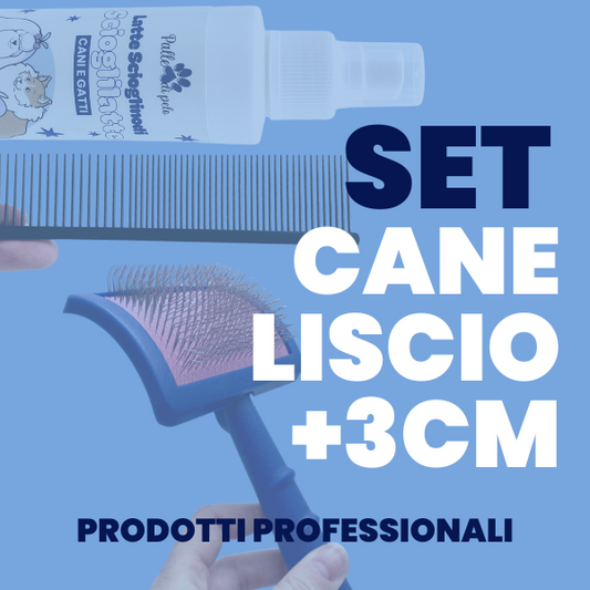 KIT PETTINATURA CANE PELO LISCIO (+3cm)