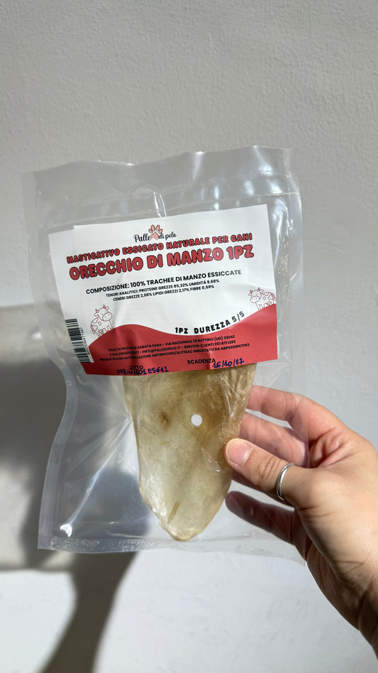 MASTICATIVO PER CANI ORECCHIE DI MANZO 1pz