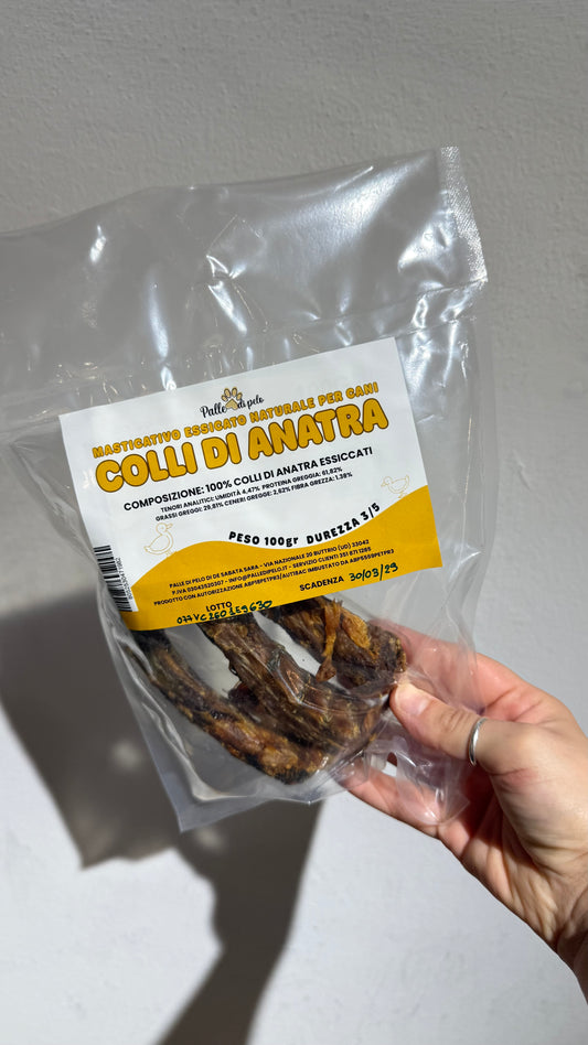 MASTICATIVO PER CANI COLLI DI ANATRA 100gr