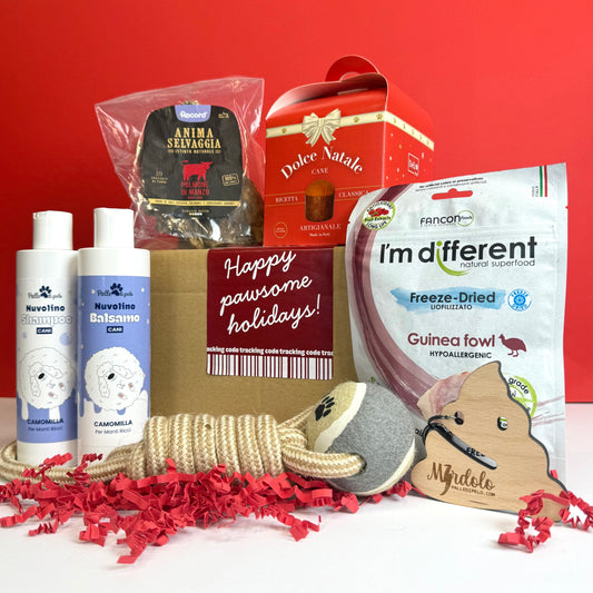 BOX NATALE NUVOLINO, per cani pelo riccio