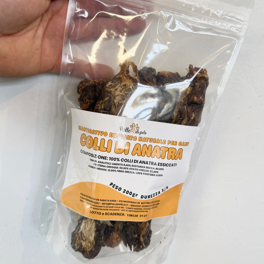 MASTICATIVO PER CANI COLLI DI ANATRA 200GR