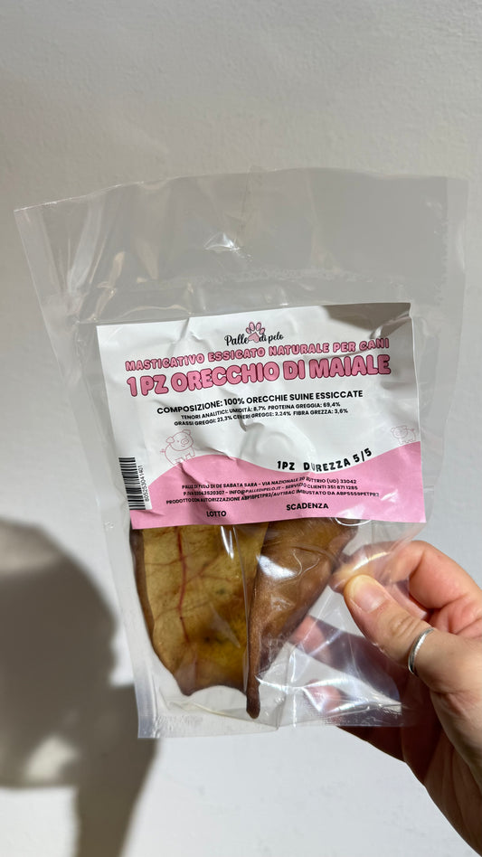 MASTICATIVO PER CANI ORECCHIE DI MAIALE 1pz