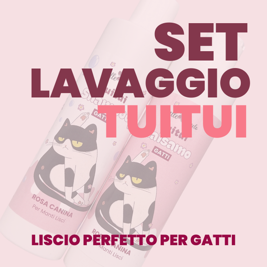 KIT TUITUI SHAMPOO + BALSAMO liscio setoso per gatti