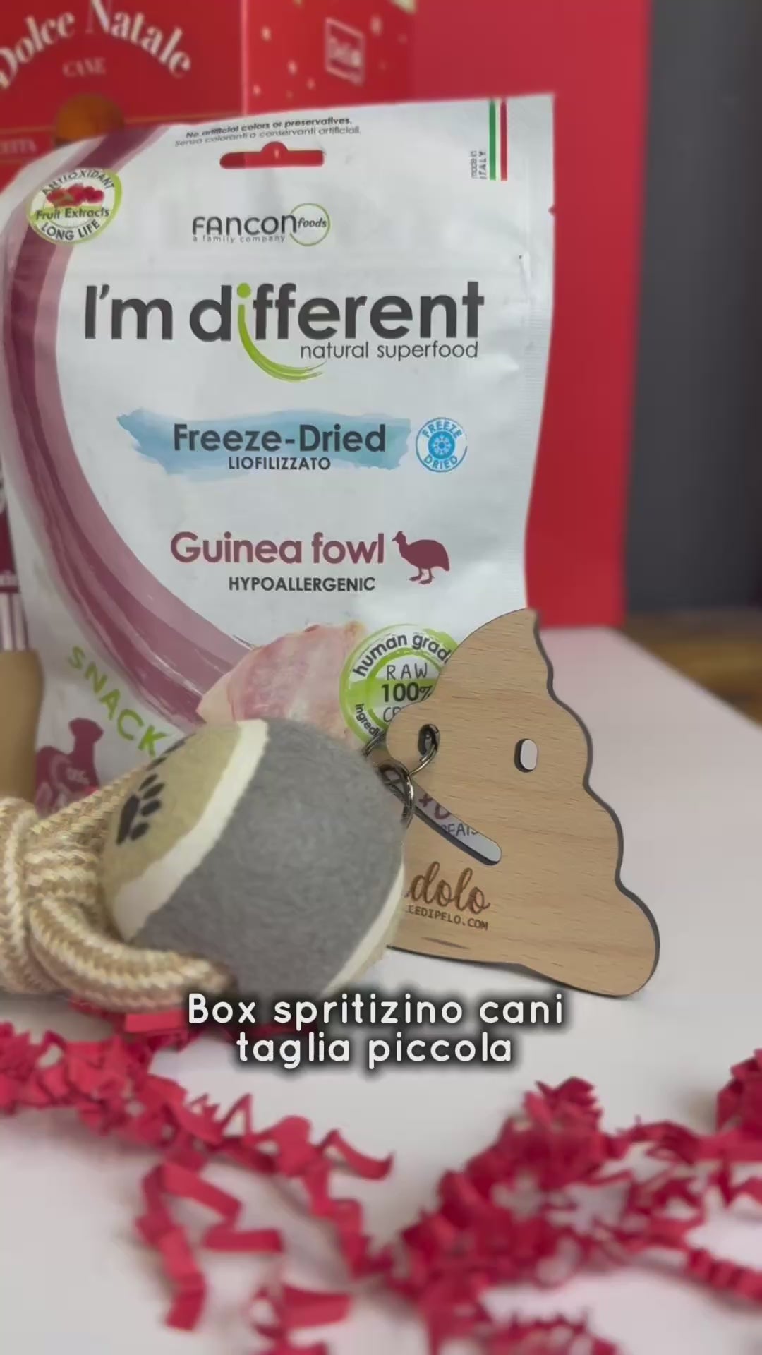 BOX NATALE SPRITZINO, per cani pelo tipo spitz e primitivo