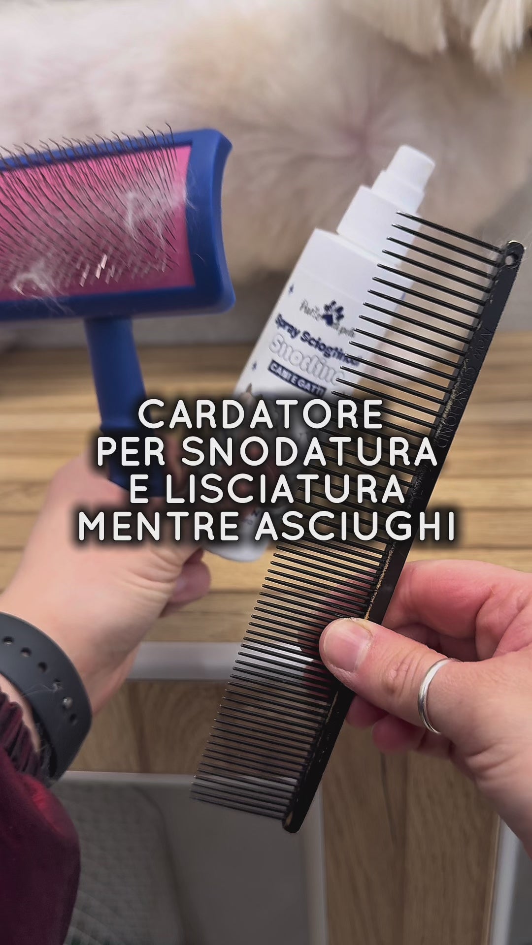 Cardatore per cani FRANK UNIVERSAL a setole corte, dure o morbide