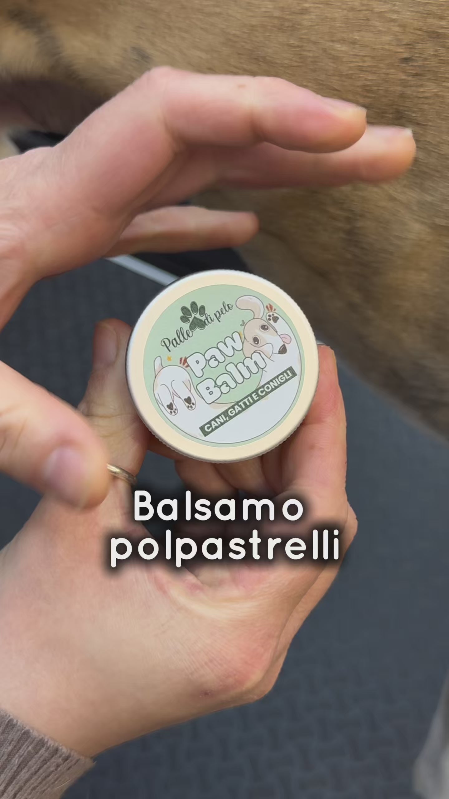PAW BALM: balsamo polpastrelli DELICATO, NUTRIENTE IPOALLERGENICO, NO PROFUMI